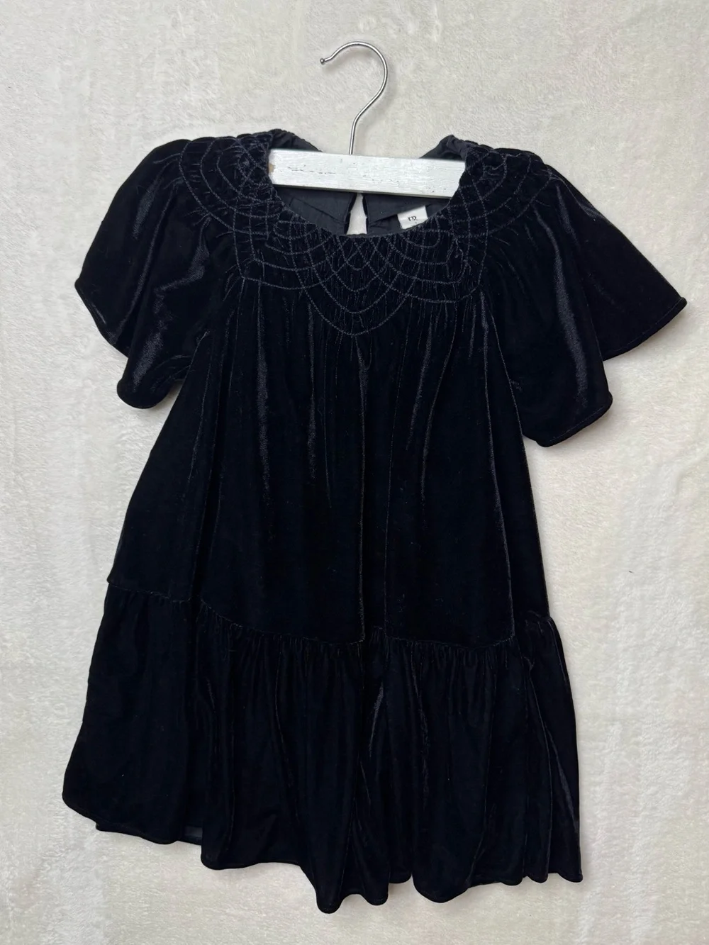 Banana Republic Black Premium Velvet Smocked Dress For Toddler Size 3T Holiday